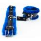 Синие наручники с мехом BDSM Light 710003ars