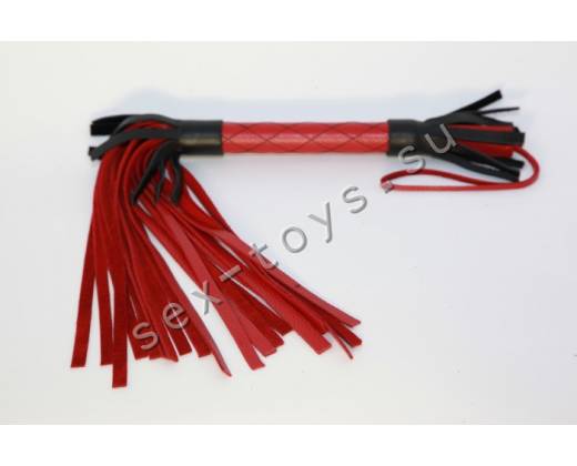 Кожаная плетка красно-черная 54012ars