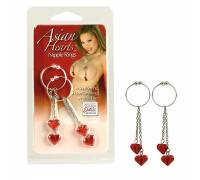 Подвески на соски с сердечками Asian Hearts Nipple Rings2608-10CDSE