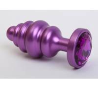 Пробка металл 7,3х2,9см фигурная фиолетовая фиолетовый страз 47429-5MM