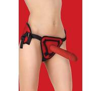 Страпон Deluxe Silicone Strap On 10 Inch Red OUCH! SH-OU209RED