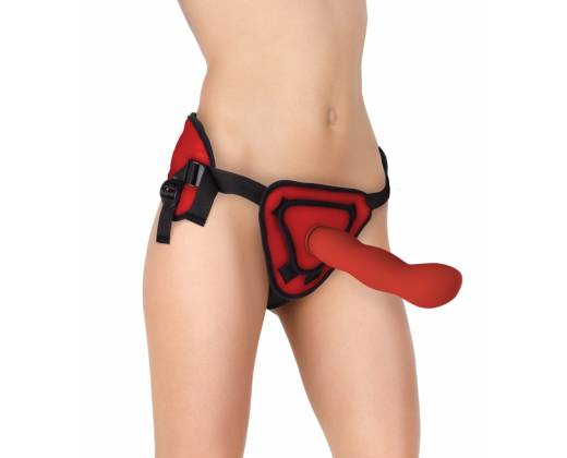 Страпон Deluxe Silicone Strap On 10 Inch Red OUCH! SH-OU211RED