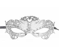 Серебристая металлическая маска Butterfly Masquerade Mask