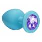 Анальная пробка Emotions Cutie Large Turquoise light purple crystal 4013-04Lola