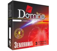 Ароматизированные презервативы Domino Земляника - 3 шт.