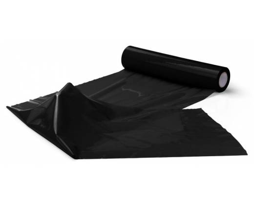 Чёрная широкая лента для тела Body Bondage Tape - 20 м.