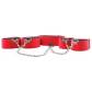 Чёрно-красный двусторонний комплект для бандажа Reversible Collar / Wrist / Ankle Cuffs