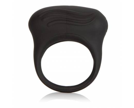 Чёрное эрекционное кольцо с вибрацией Silicone Lover's Arouser