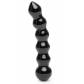 Чёрный стеклянный стимулятор It's Divine Black Glass Beaded Dildo - 20,3 см.