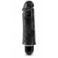 Чёрный вибратор-реалистик 5" Vibrating Stiffy - 16,5 см.