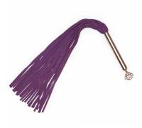 Фиолетовая плеть Cherished Collection Suede Flogger - 63,5 см.