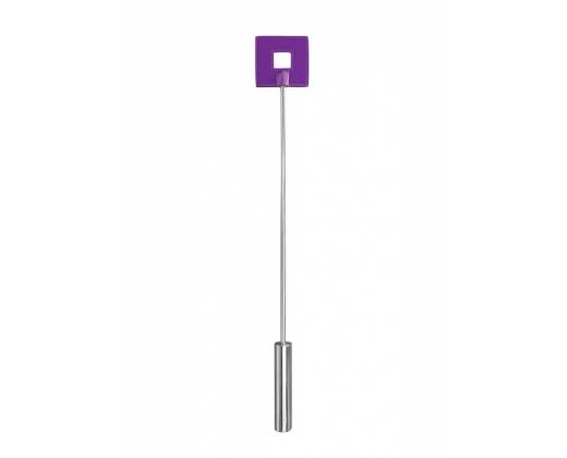 Фиолетовая шлёпалка Leather Square Tiped Crop с наконечником-квадратом - 56 см.