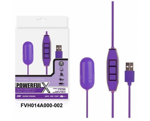 Фиолетовое виброяйцо с контроллером, работающее от USB