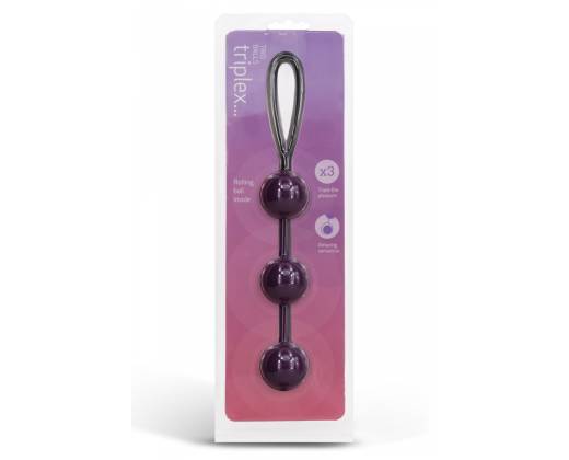 Фиолетовые вагинальные шарики с петлёй