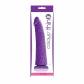 Фиолетовый фаллоимитатор без мошонки Pleasures Thin 8 Dildo - 20 см.