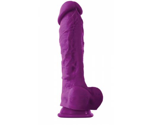 Фиолетовый фаллоимитатор на присоске ColourSoft 8" Soft Dildo - 23,5 см.