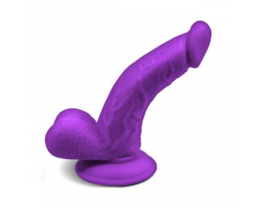 Фиолетовый фаллоимитатор на присоске Magic Stick - 17,8 см.
