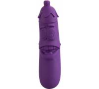 Фиолетовый мини-вибратор Wild Aubergine в виде баклажана