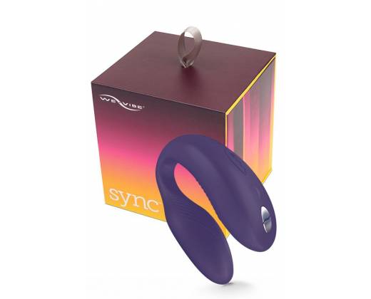 Фиолетовый вибромассажер для пар We-Vibe SyncPurple на радиоуправлении