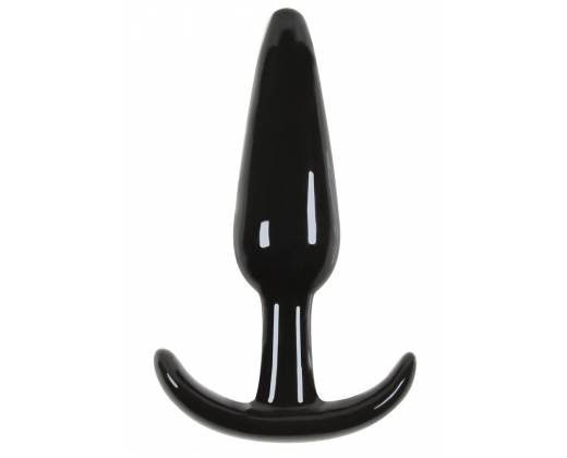 Гладкая черная анальная пробка Jelly Rancher T-Plug Smooth - 10,9 см.