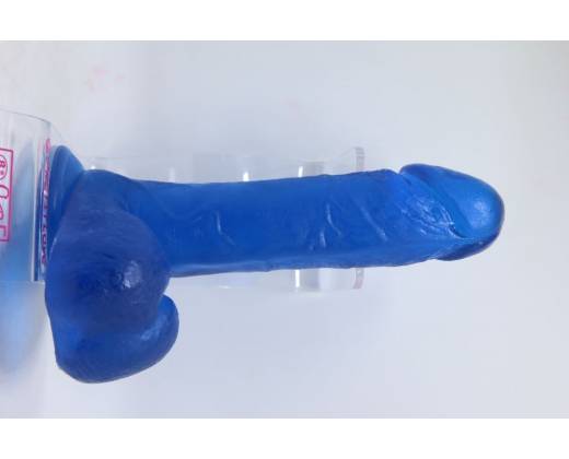 Голубой фаллоимитатор с присоской - 20 см.