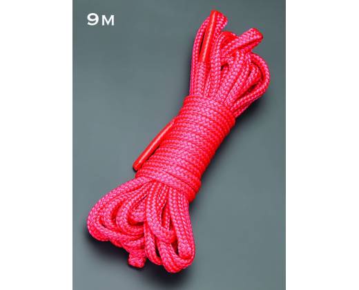 Красная веревка для связывания - 9 м.