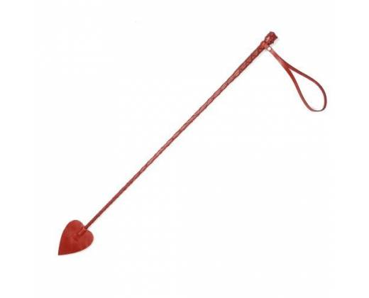 Красный кожаный стек с наконечником-стрелой - 70 см.