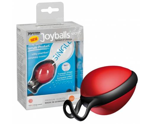 Красный вагинальный шарик со смещенным центром тяжести Joyballs Secret