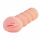 Мастурбатор-вагина с вибрацией и углублениями под пальцы - 16 см.
