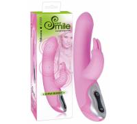 Многофункциональный розовый вибратор Smile Gipsy - 24 см.