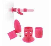 Набор розовых насадок на вибратор Vibrator Upgrade Kit