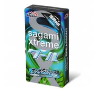 Презервативы Sagami Xtreme Mint с ароматом мяты - 10 шт.