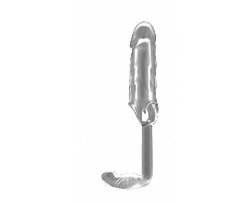 Прозрачная насадка с анальной вставкой Stretchy Penis Exten and Plug No.38