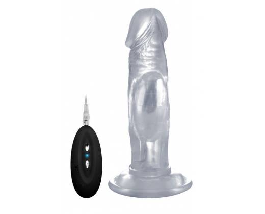 Прозрачный вибратор-реалистик Vibrating Realistic Cock 6" - 15 см.