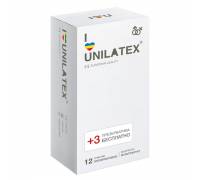 Разноцветные ароматизированные Unilatex Multifruit - 12 шт. + 3 шт. в подарок