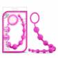 Розовая анальная цепочка Luxe Silicone 10 Beads - 32 см.