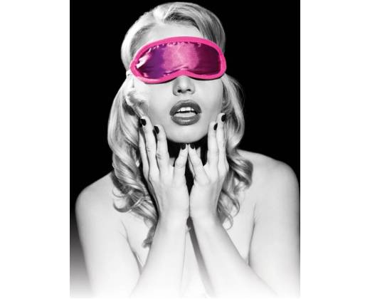Розовая маска на глаза Satin Blindfold