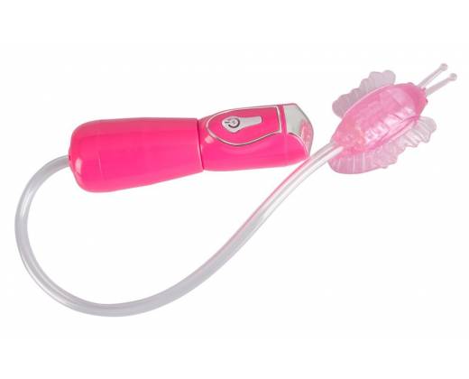 Розовая помпа-бабочка для клитора Permanent Kiss