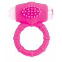 Розовое эрекционное виброкольцо A-toys