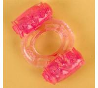 Розовое виброкольцо с двумя батарейками