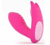 Розовый вагинально-клиторальный стимулятор MAGIC EIDOLON