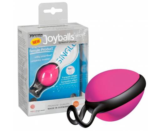 Розовый вагинальный шарик со смещенным центром тяжести Joyballs Secret