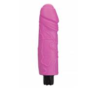 Розовый вибратор Realistic Skin Vibrator Big - 22 см.