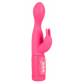 Розовый вибромассажёр High Speed Twister с ротацией головки - 21,5 см.