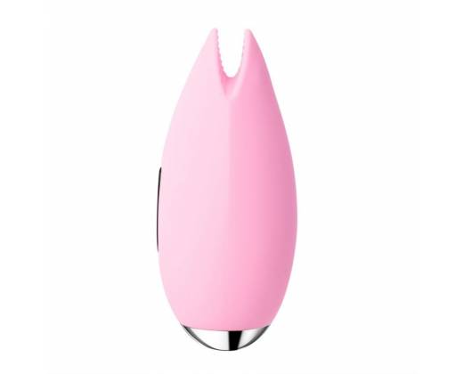 Розовый вибростимулятор клитора Candy с эффектом "поцелуя рыбки"