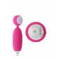 Розовый вибростимулятор с функциями ротации и вибрации DODO PINK