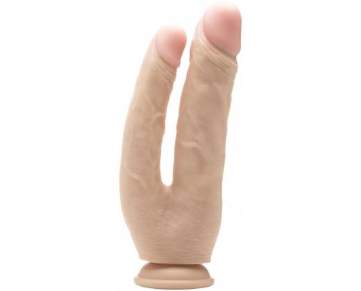 Телесный анально-вагинальный фаллоимитатор Realistic Double Cock 10 Inch - 25,5 см.