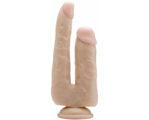 Телесный анально-вагинальный фаллоимитатор Realistic Double Cock 9 Inch - 23 см.