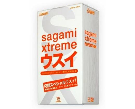 Ультратонкие презервативы Sagami Xtreme SUPERTHIN - 15 шт.