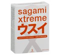 Ультратонкие презервативы Sagami Xtreme SUPERTHIN - 3 шт.